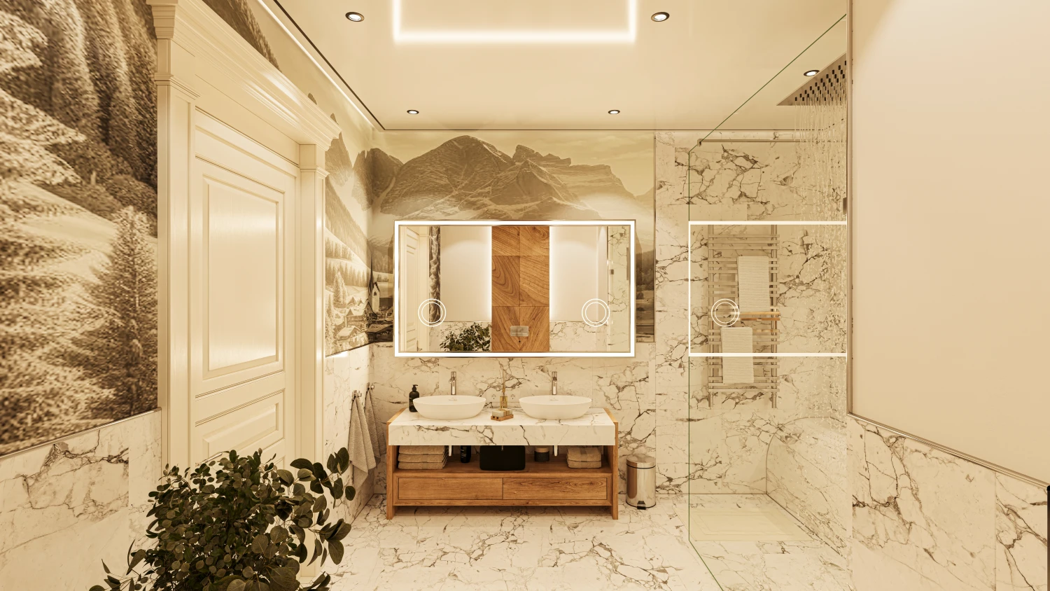 Badezimmer Architekturvisualisierung von Florian Draheim