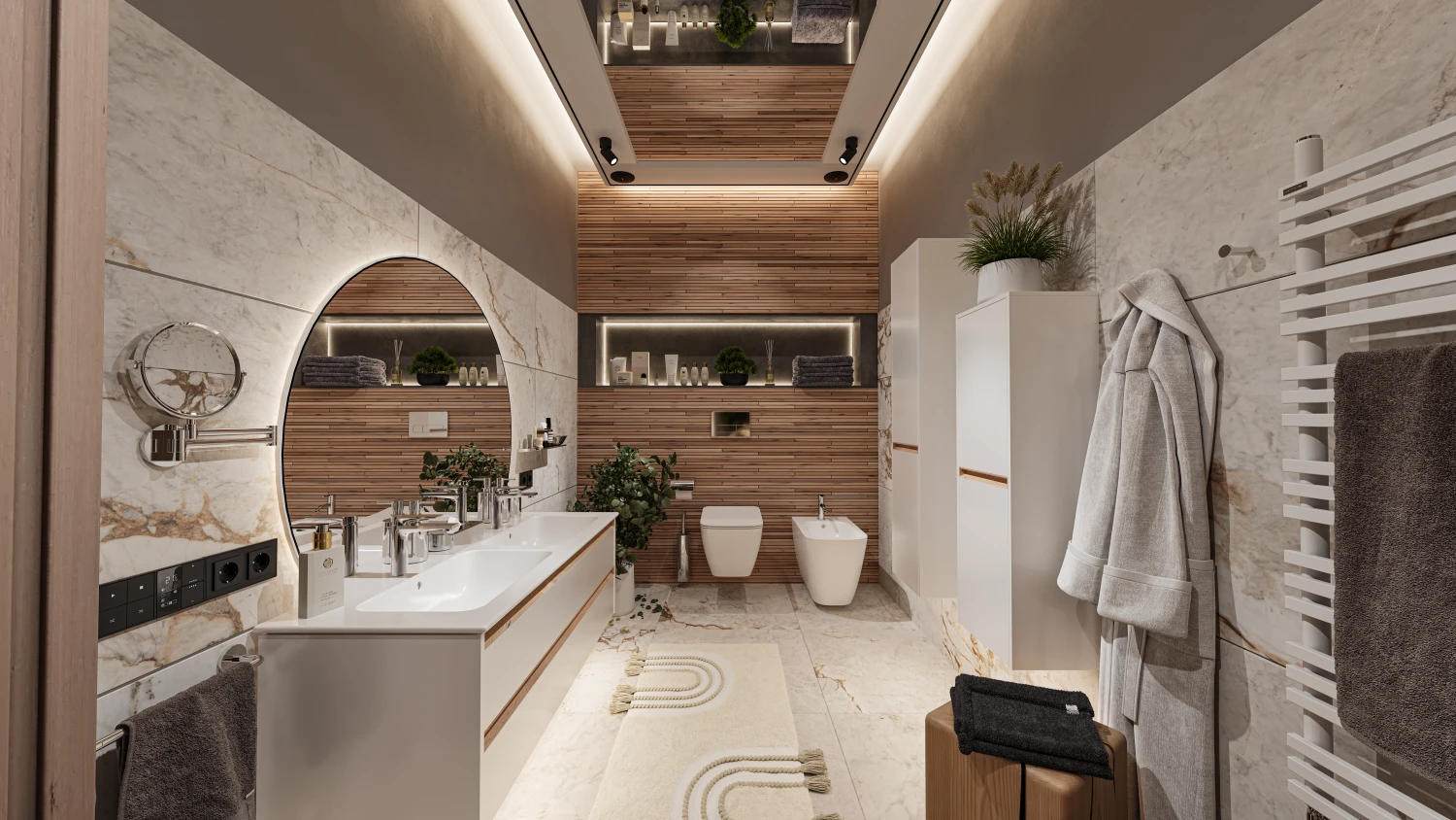 Badezimmer Architekturvisualisierung von Florian Draheim