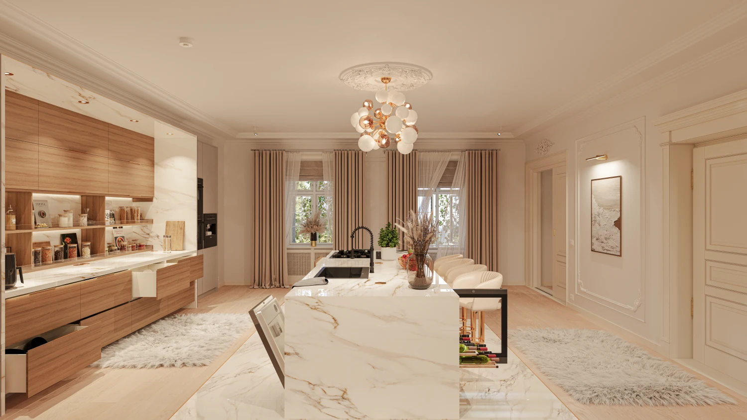 Raum Architekturvisualisierung von Florian Draheim