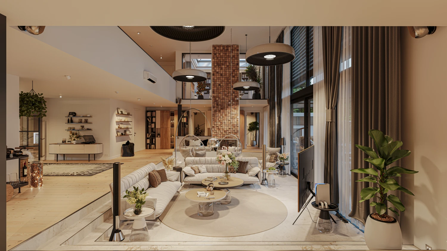 Raum Architekturvisualisierung von Florian Draheim